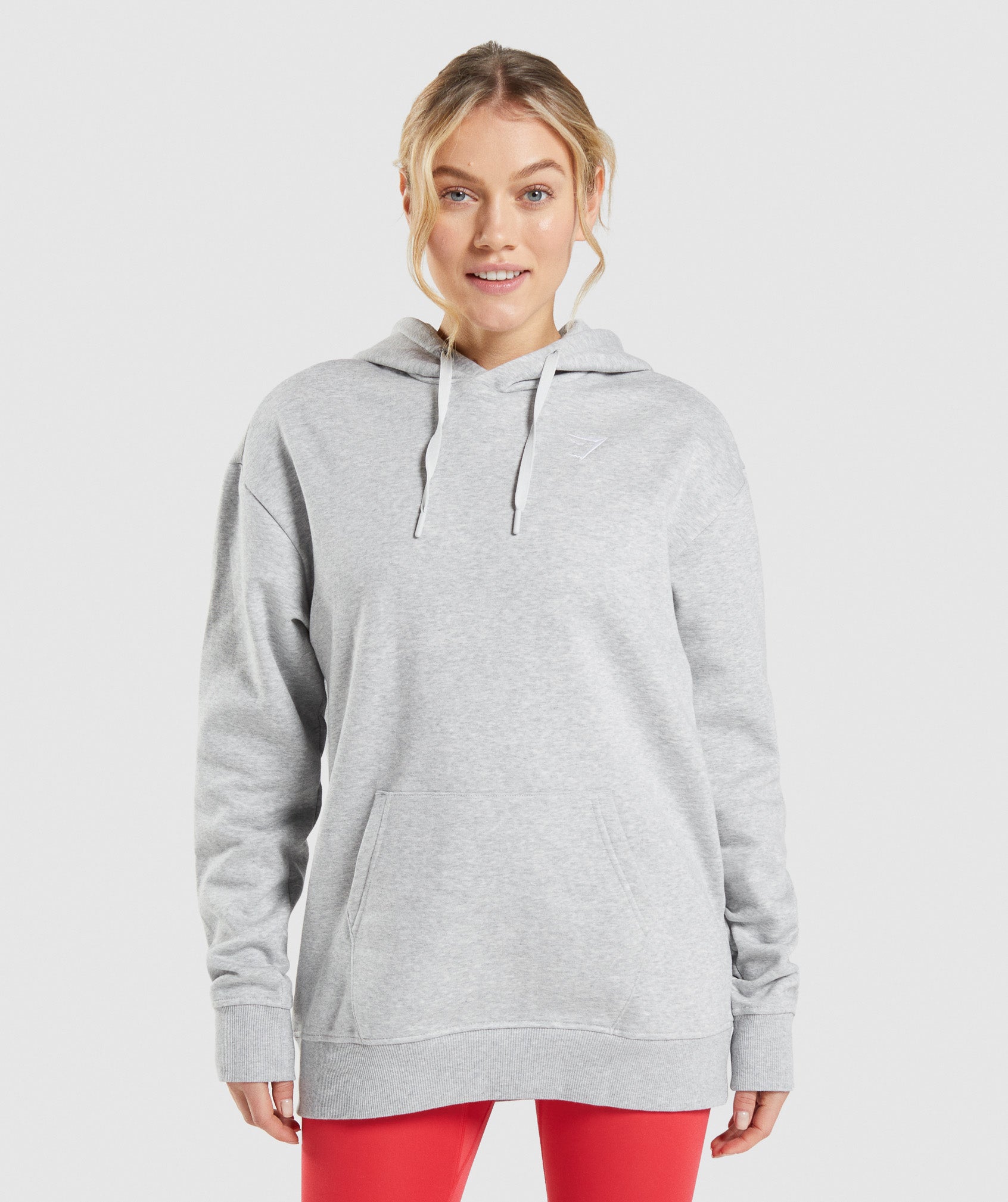 Training Oversized Hoodie in Light Grey Marl - view 1