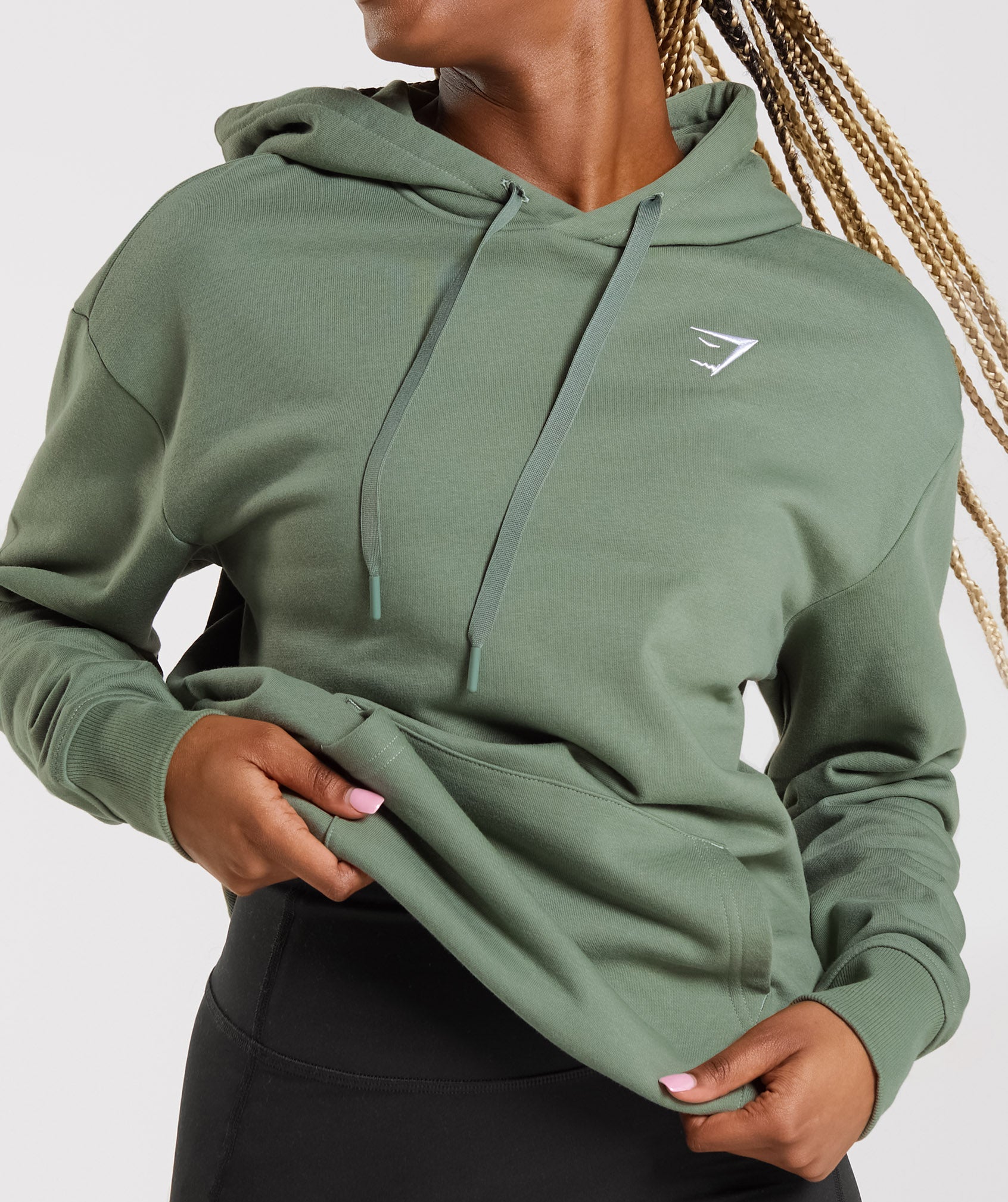 Training Oversized Hoodie in Willow Green - view 3