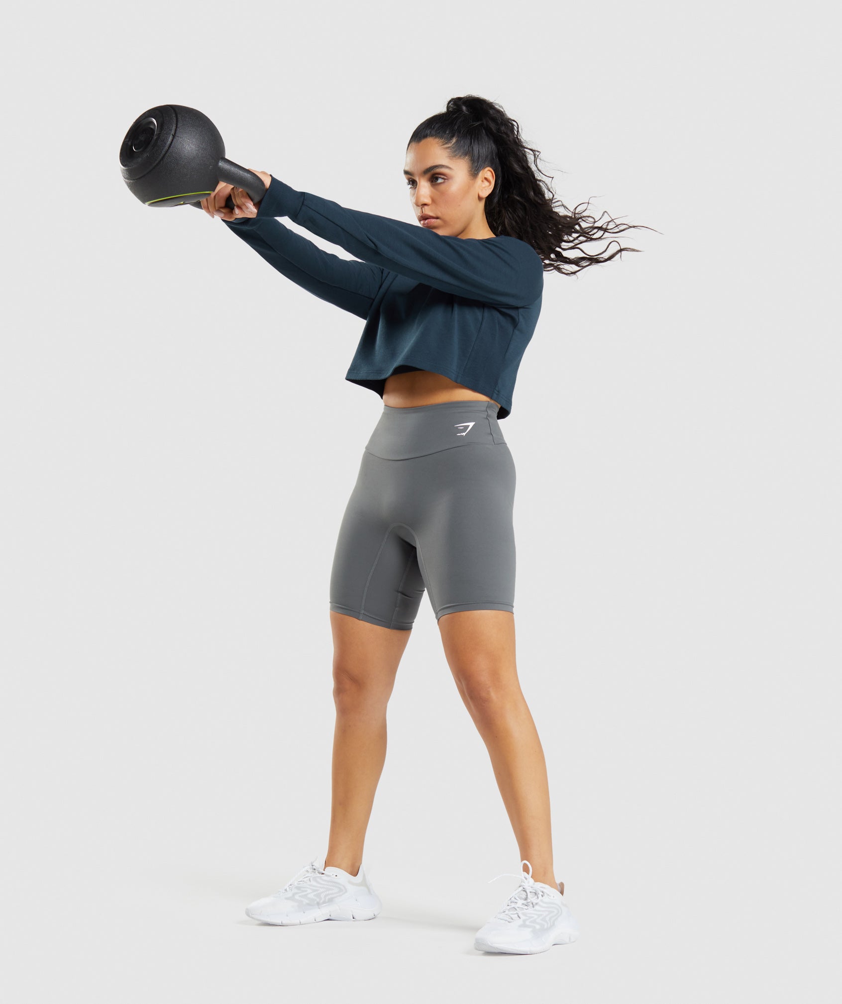 Training Cropped Sweater in Navy - view 4