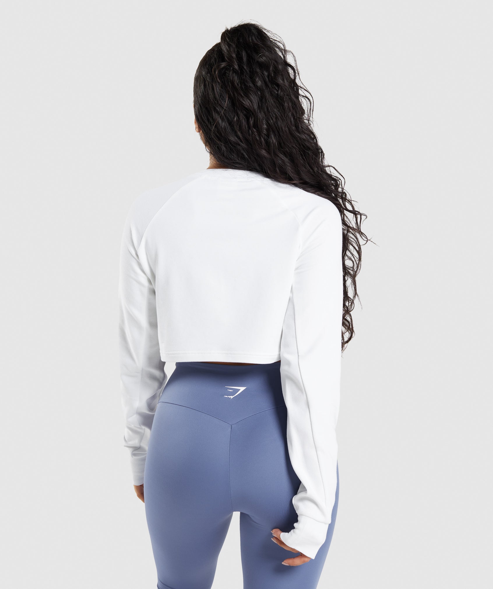 Training Cropped Sweater in White - view 2