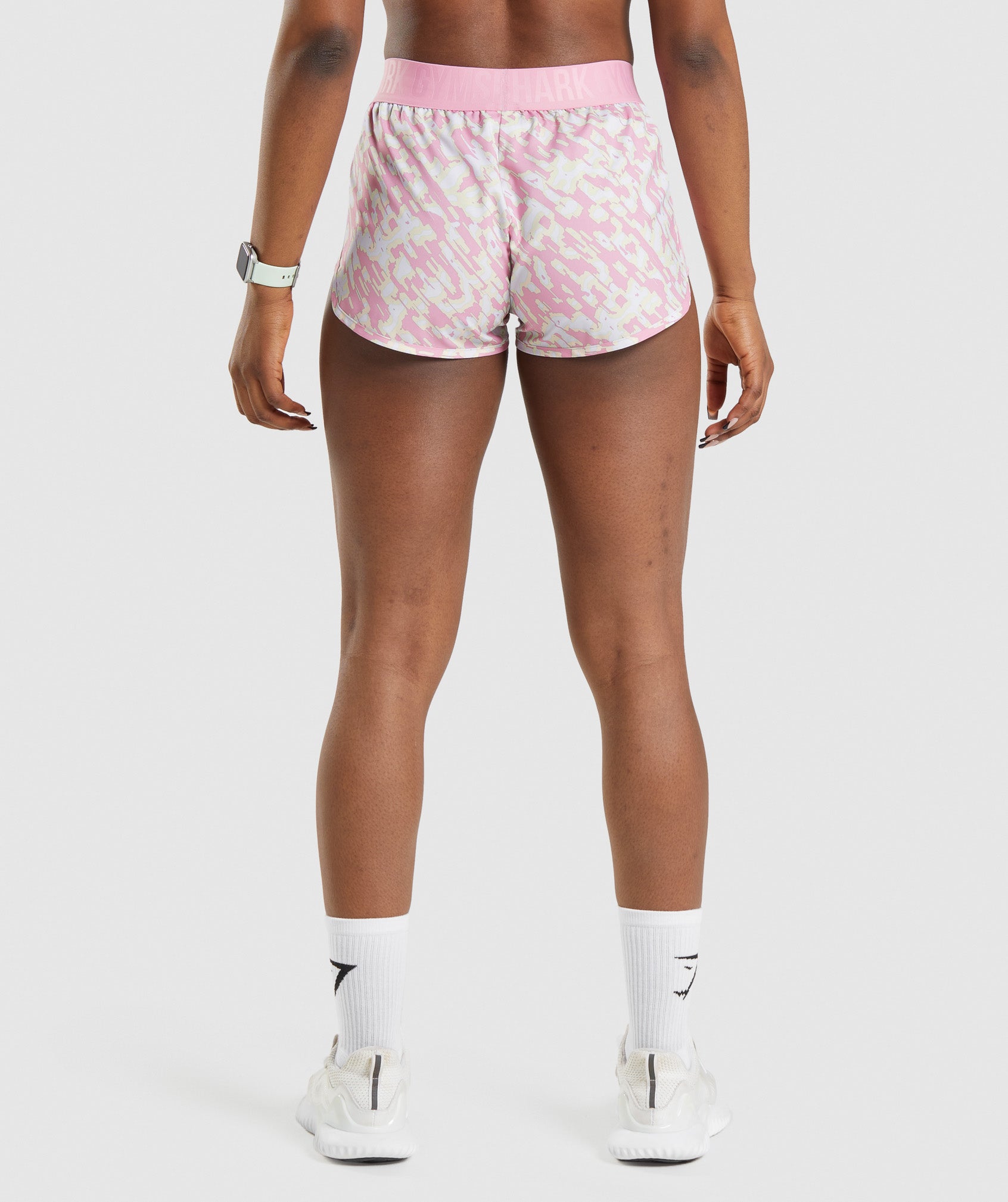 Training Loose Fit Shorts in Pink Print - view 2