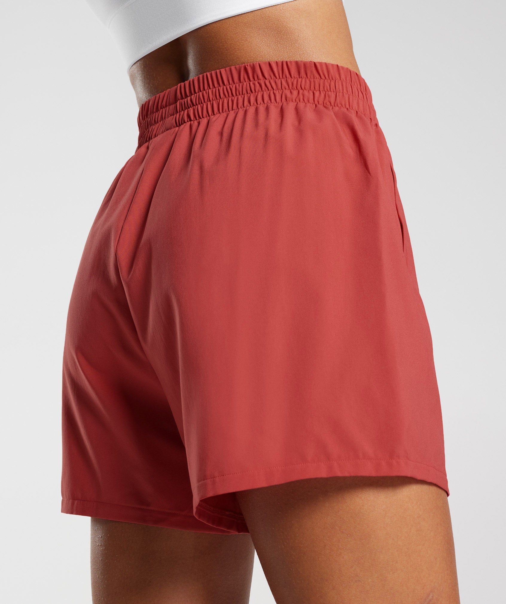 Woven Pocket Shorts in Sundried Red - view 5