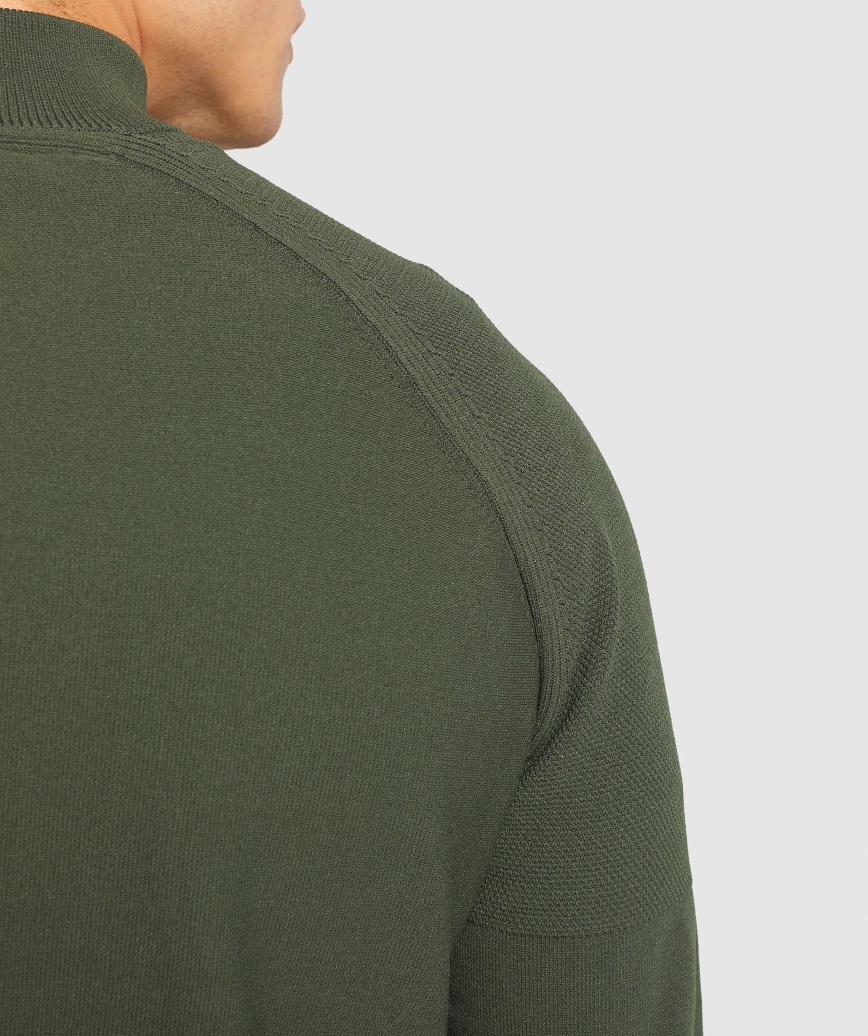 True Knit Zip Up in Green - view 6