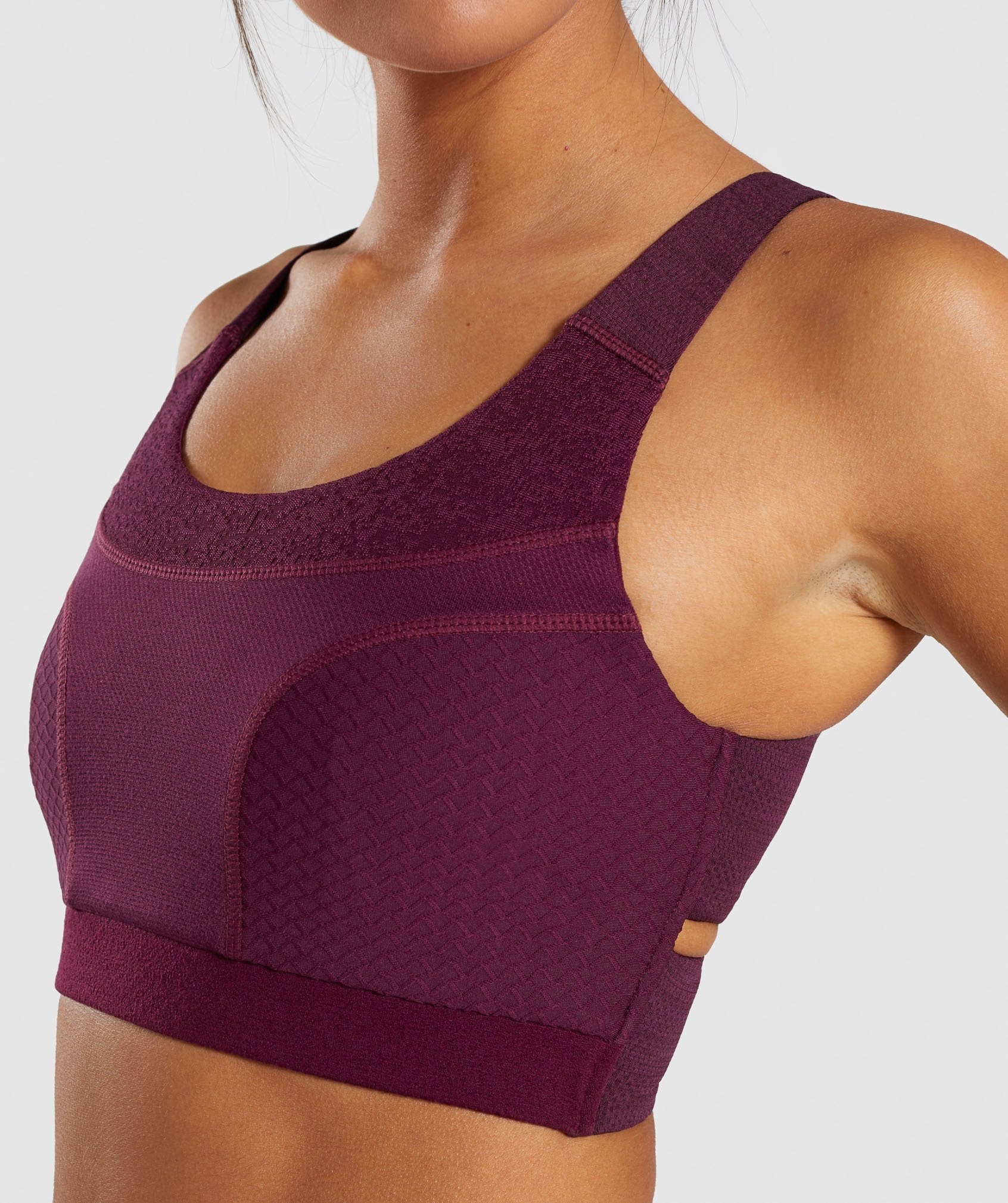 True Texture Sports Bra in Dark Ruby - view 5