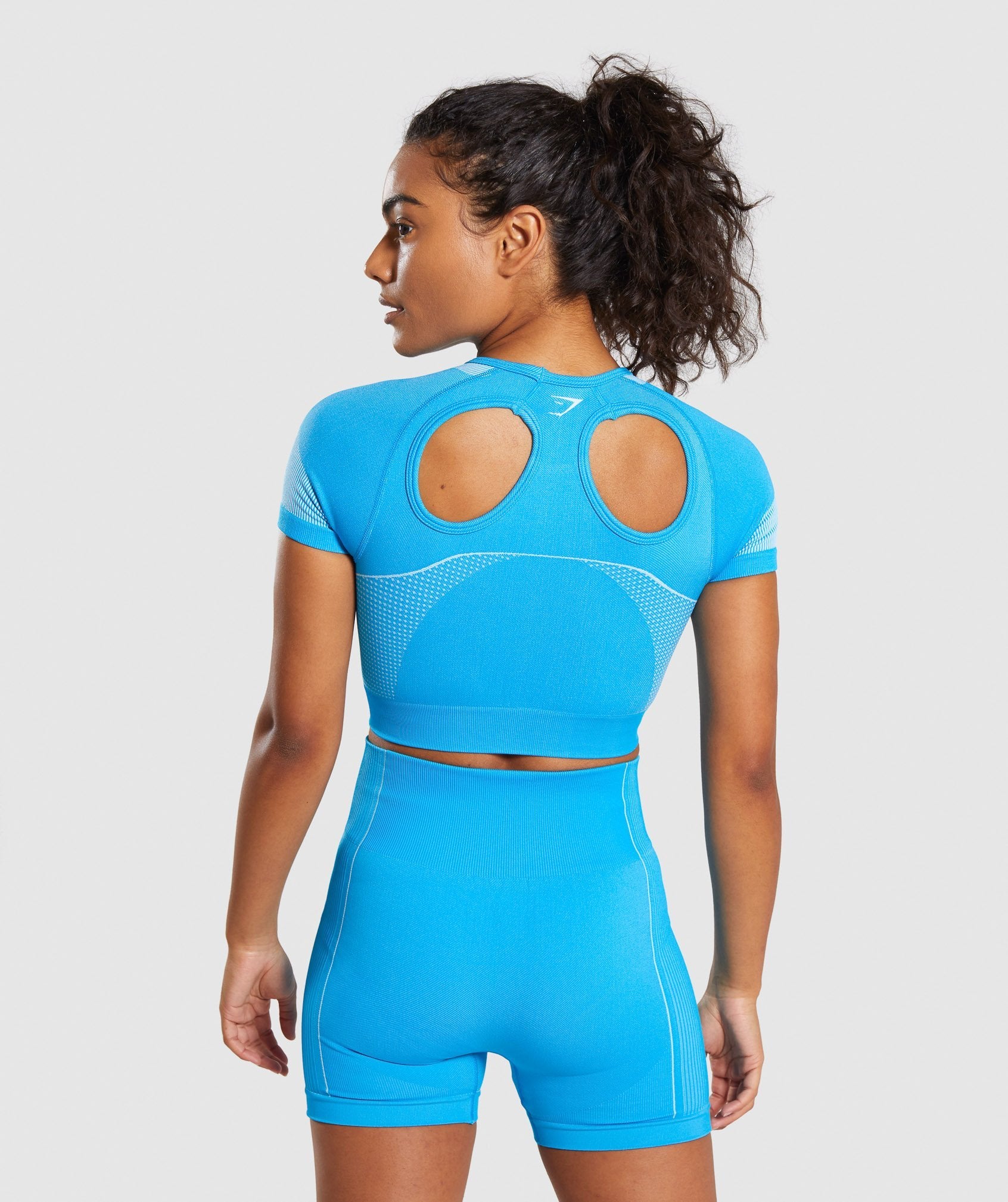 Ultra Seamless Crop Top in Blue - view 2