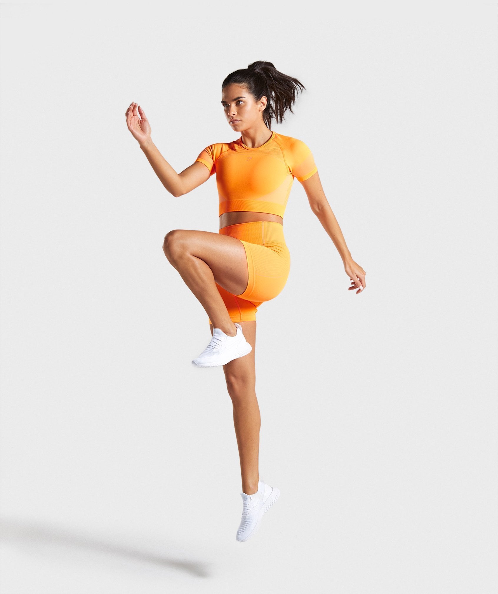Ultra Seamless Shorts in Orange - view 4