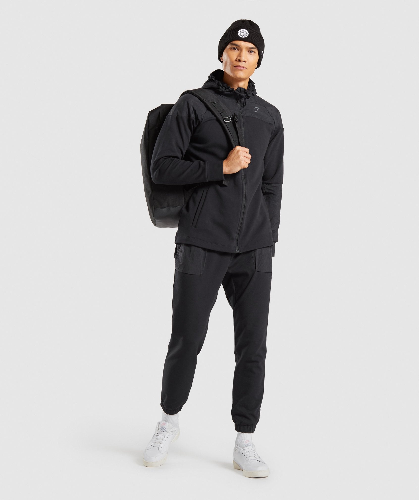 Venture Zip Up Hoodie in Black