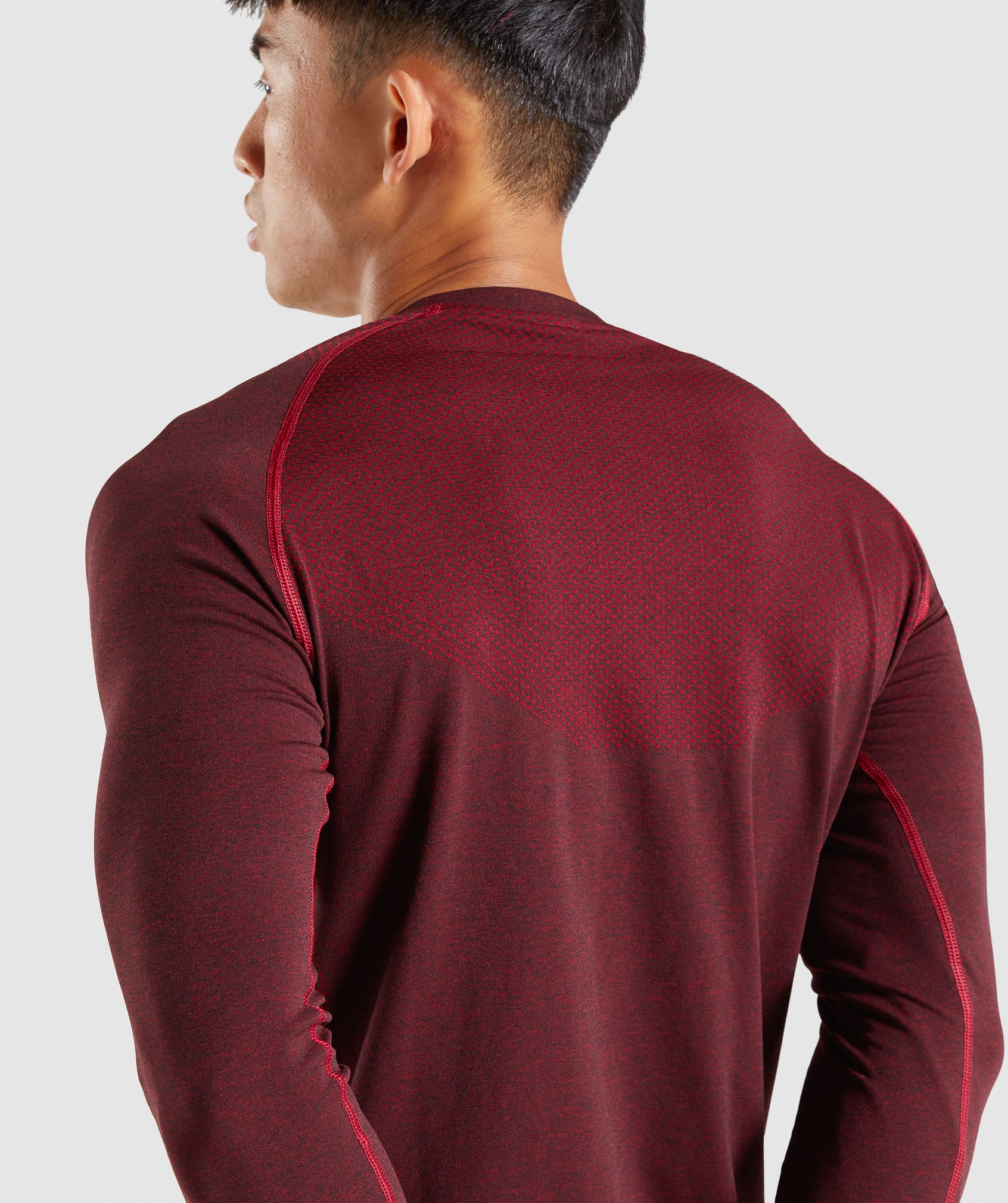 Vital Seamless Long Sleeve T-Shirt in Burgundy Marl