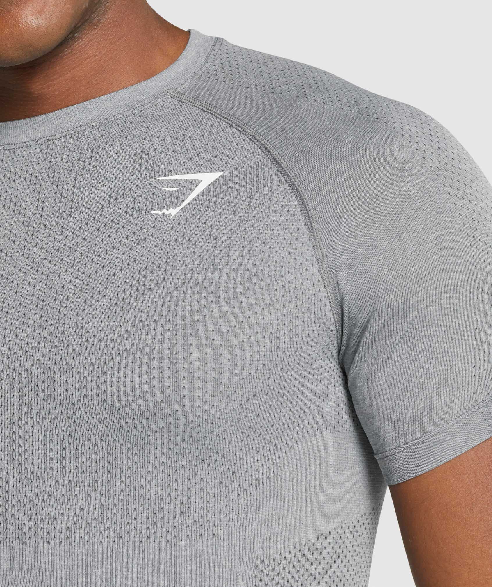 Vital Light Seamless T-Shirt in Charcoal Marl - view 5