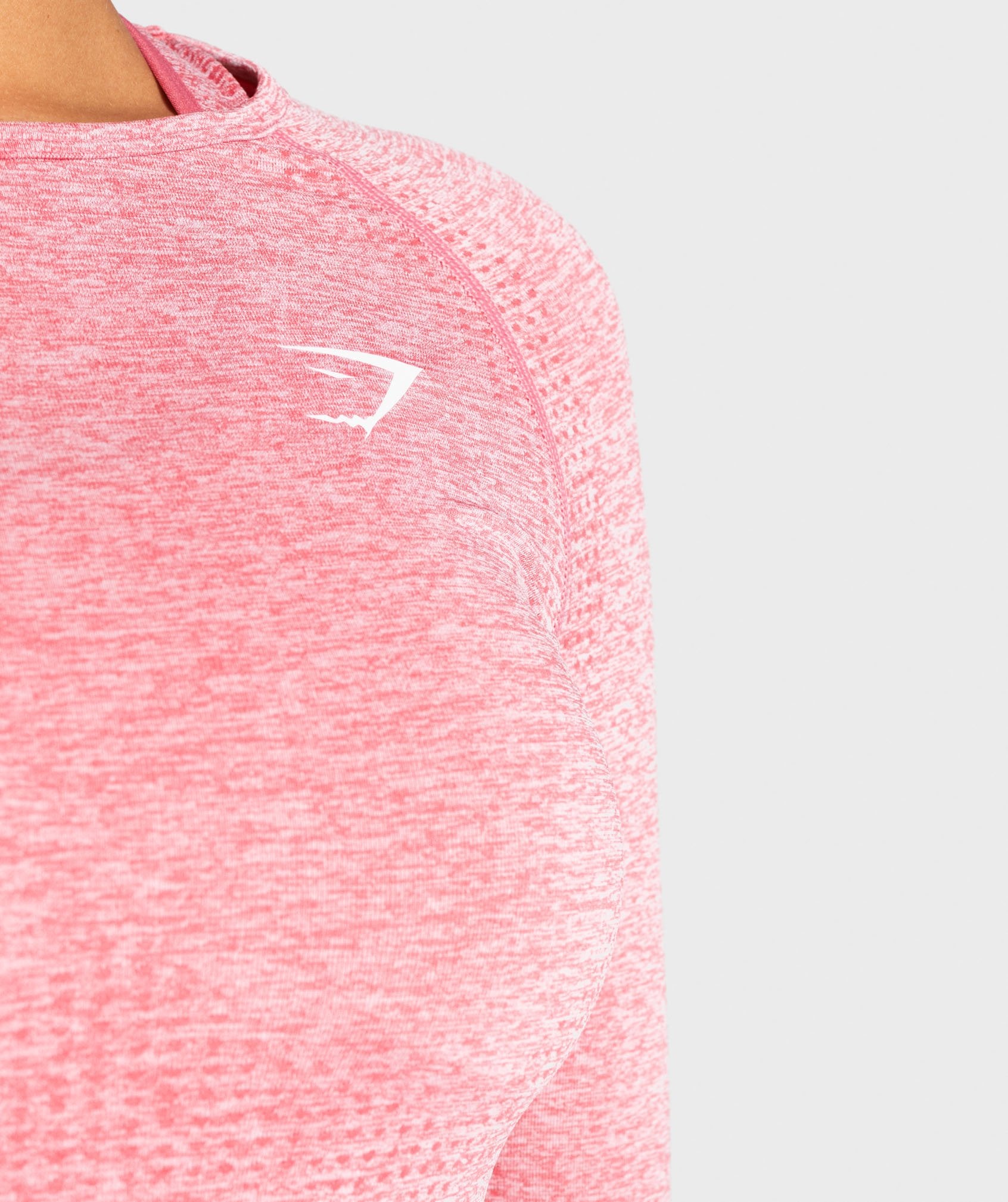 Vital Seamless Long Sleeve T-Shirt in Pink Marl