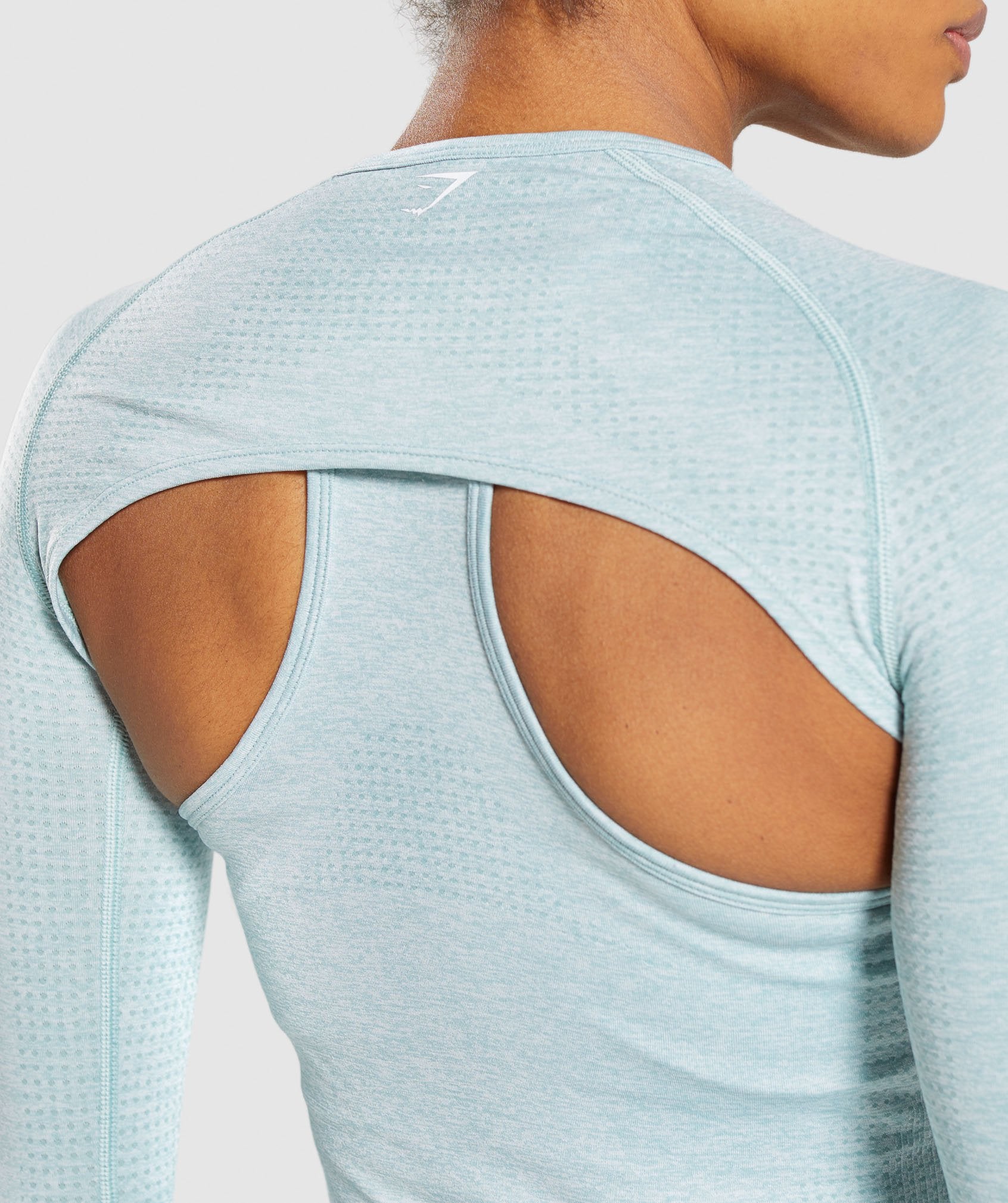 Gymshark Vital Seamless Shrug - Light Green Marl Image D1