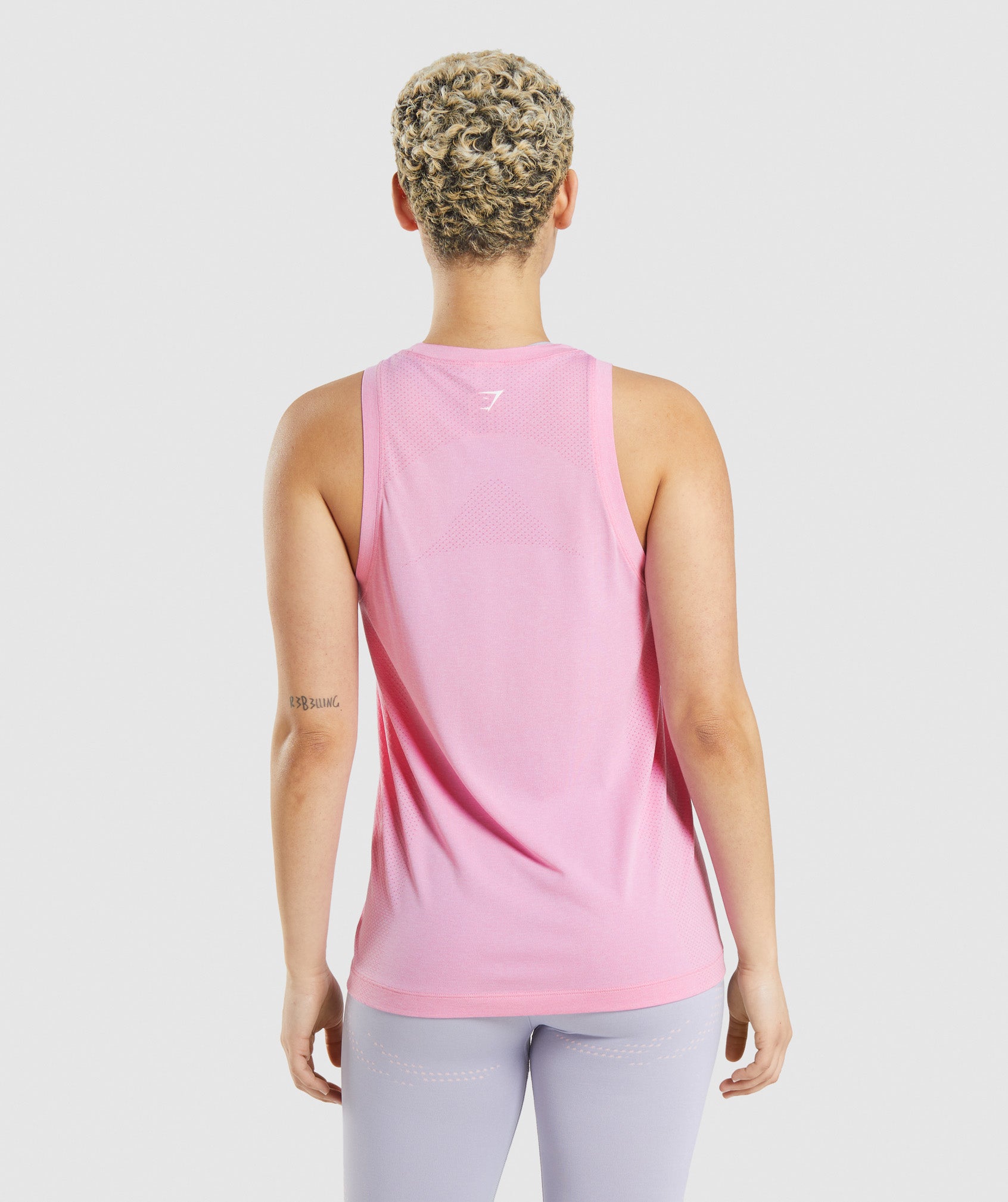 Vital Seamless 2.0 Light Loose Tank in Sorbet Pink Marl - view 2