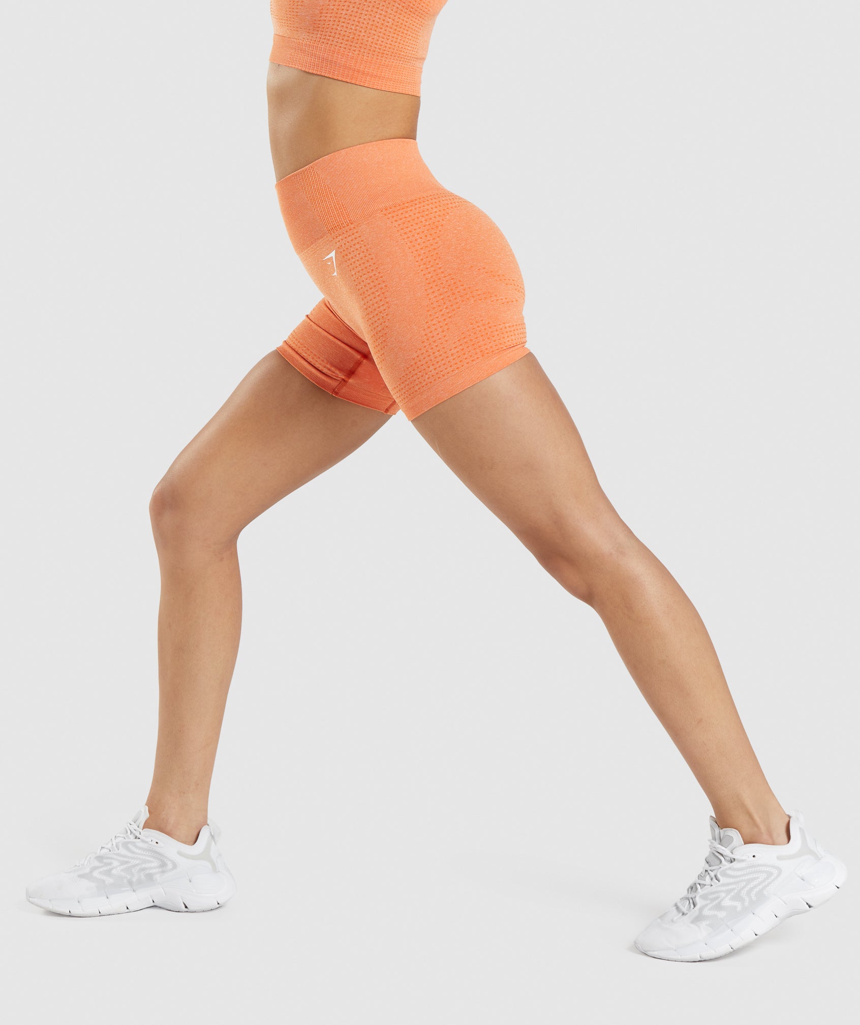 Vital Seamless 2.0 Shorts in Apricot Orange Marl - view 3