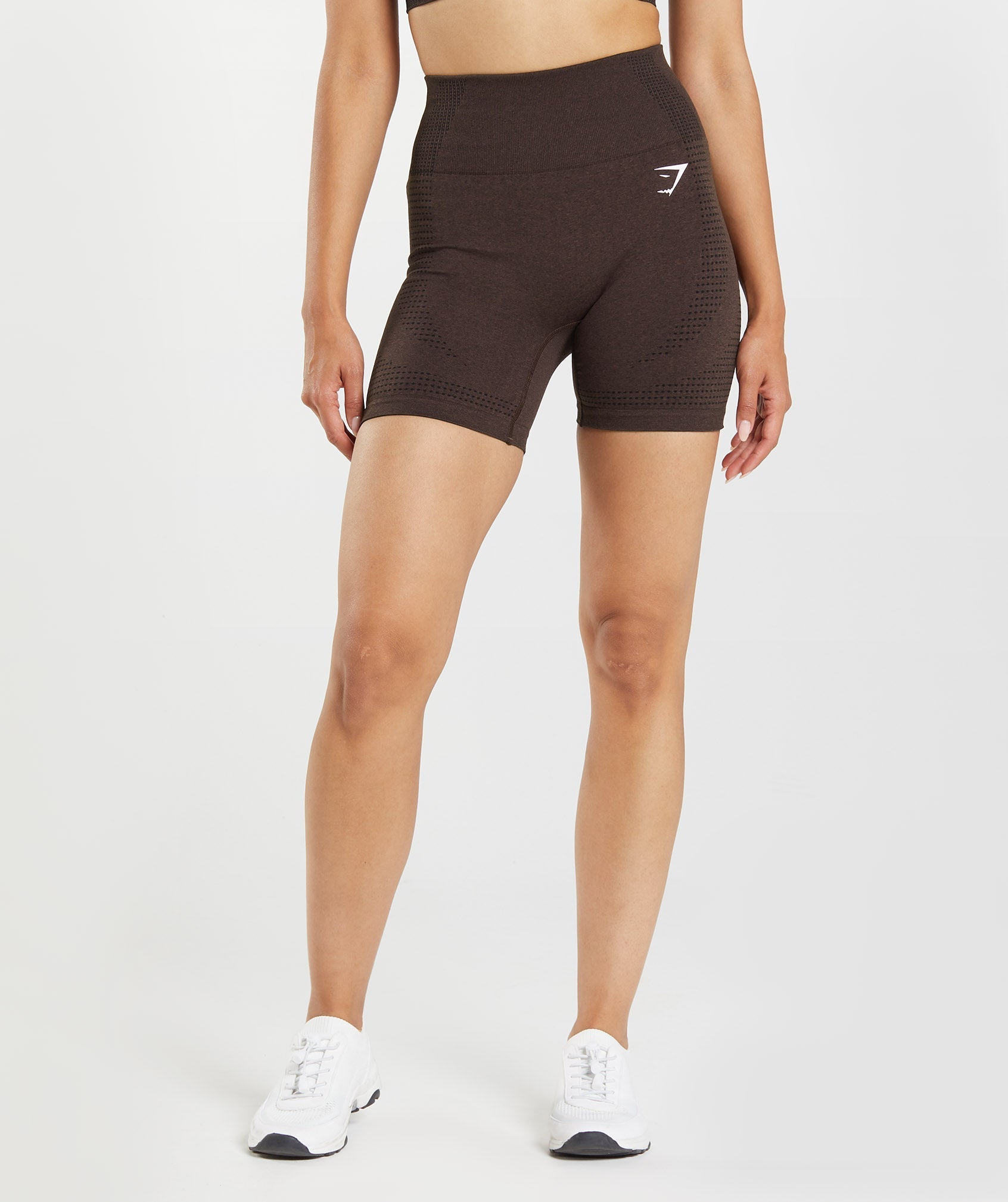 Vital Seamless 2.0 Shorts in Cherry Brown Marl - view 3