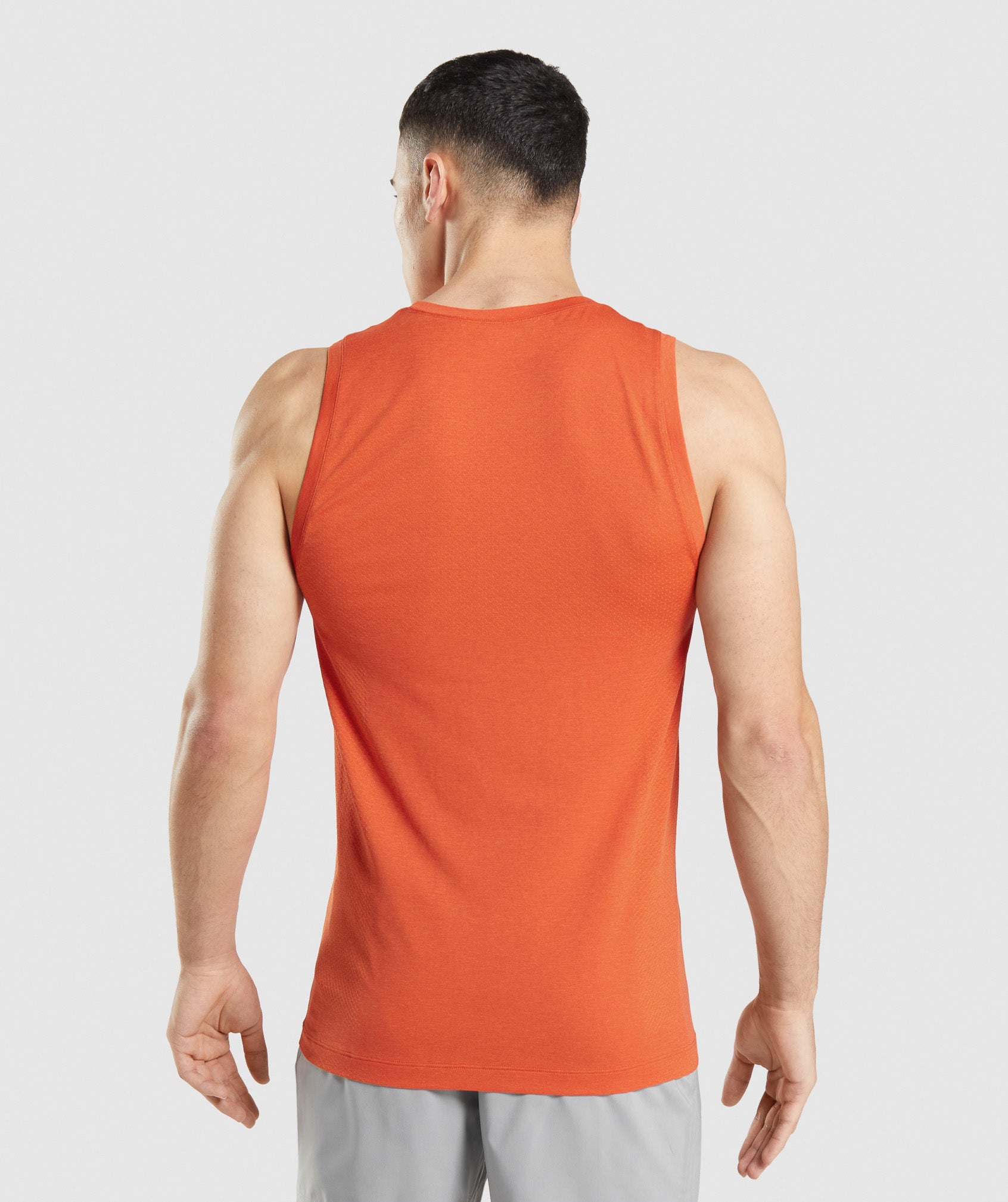 Vital Seamless Light Tank in Papaya Orange Marl - view 2