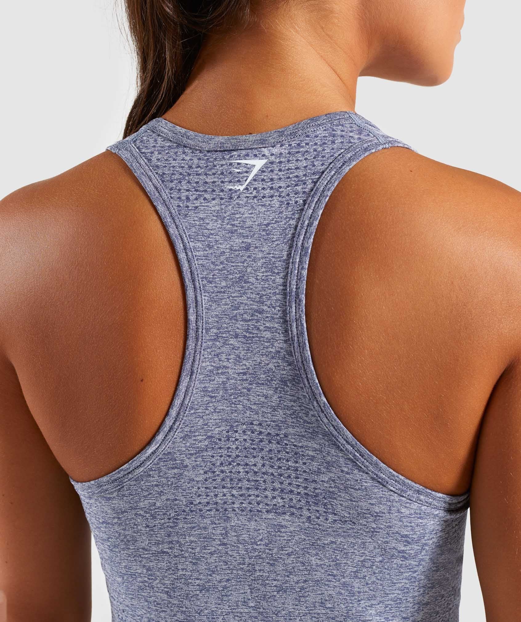 Vital Seamless Vest in Steel Blue Marl - view 6