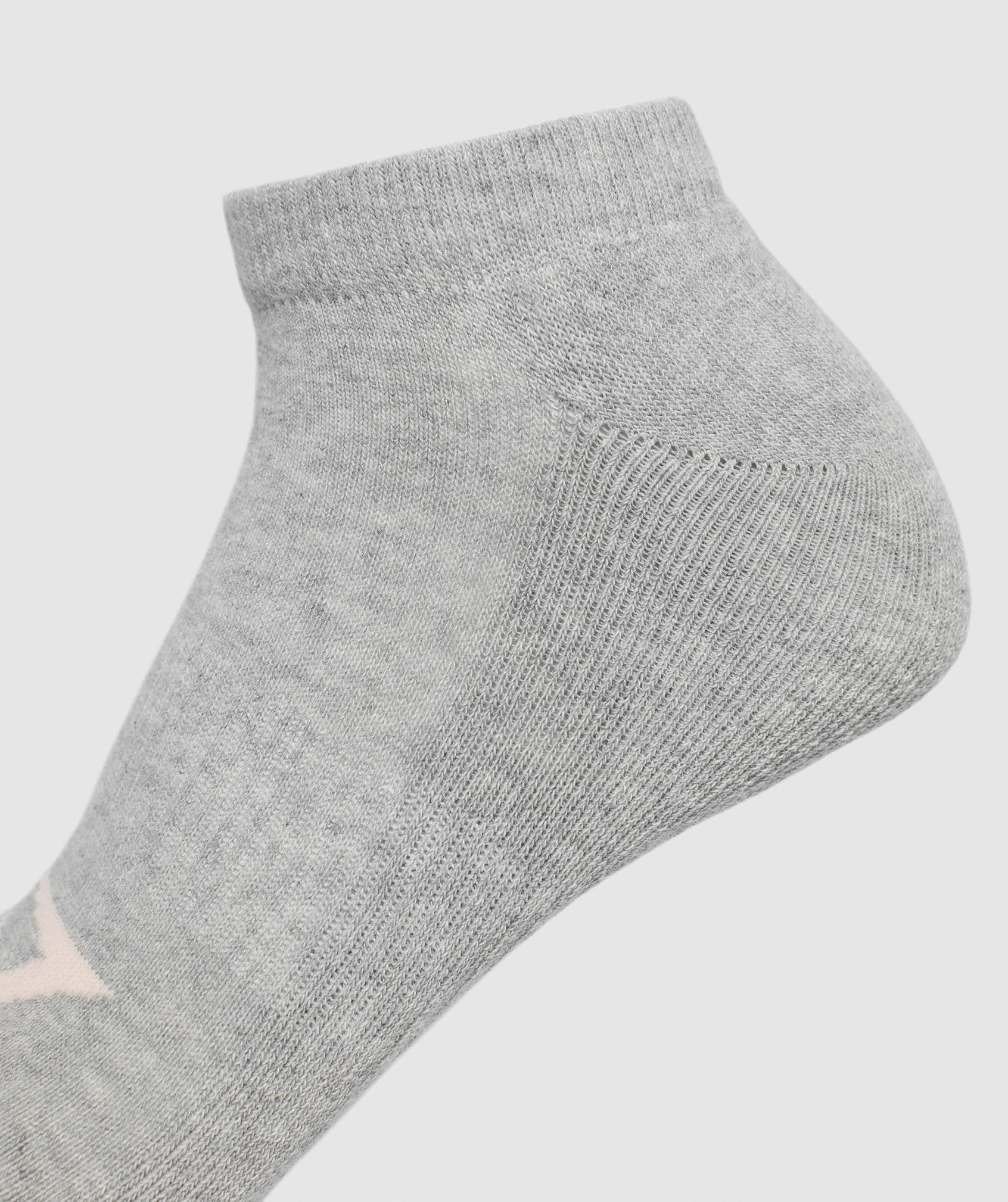 Womens Ladies Trainer Socks (3pk) in White/Oyster White/Black - view 3
