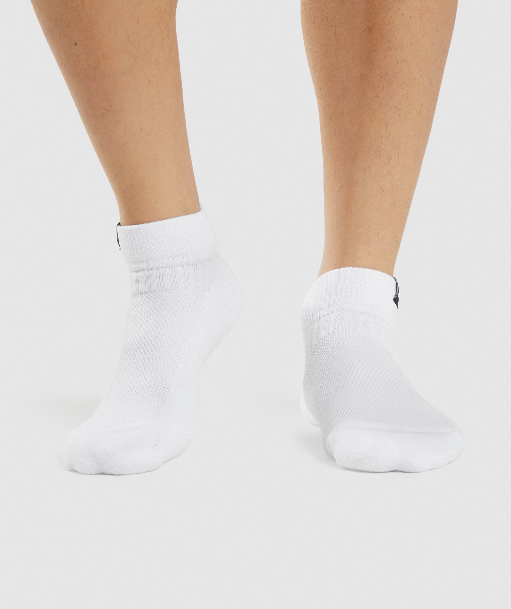 Woven Tab Sneaker Socks 3pk in White - view 3