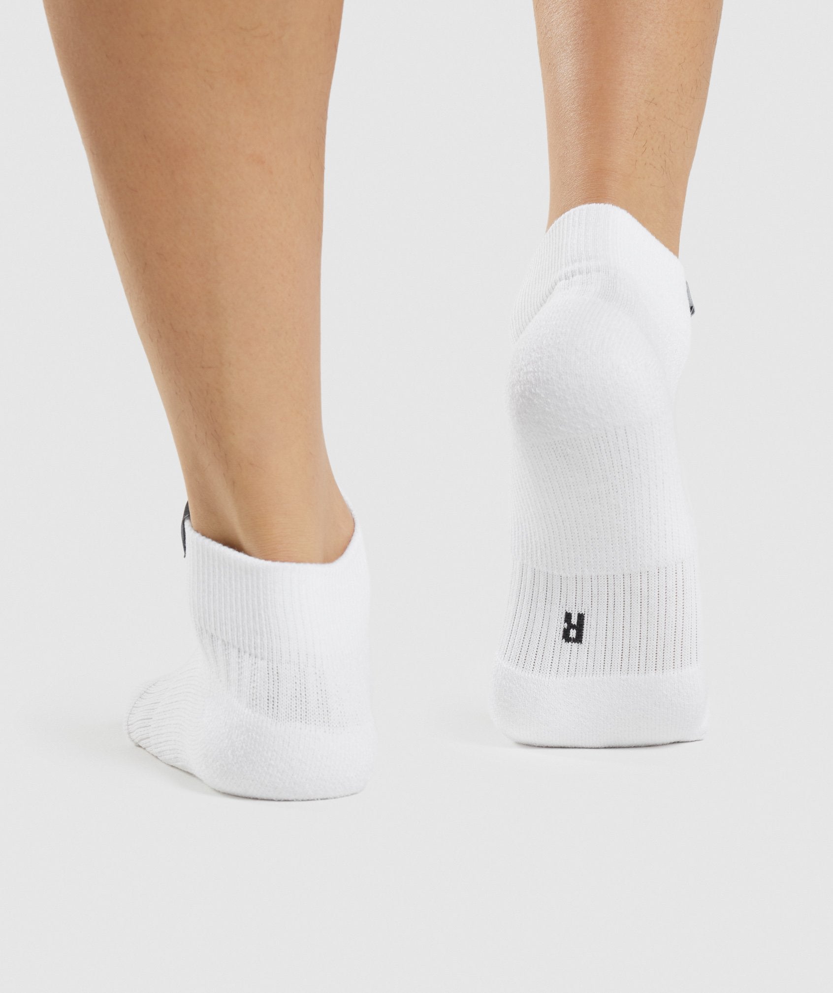 Woven Tab Sneaker Socks 3pk in White - view 5