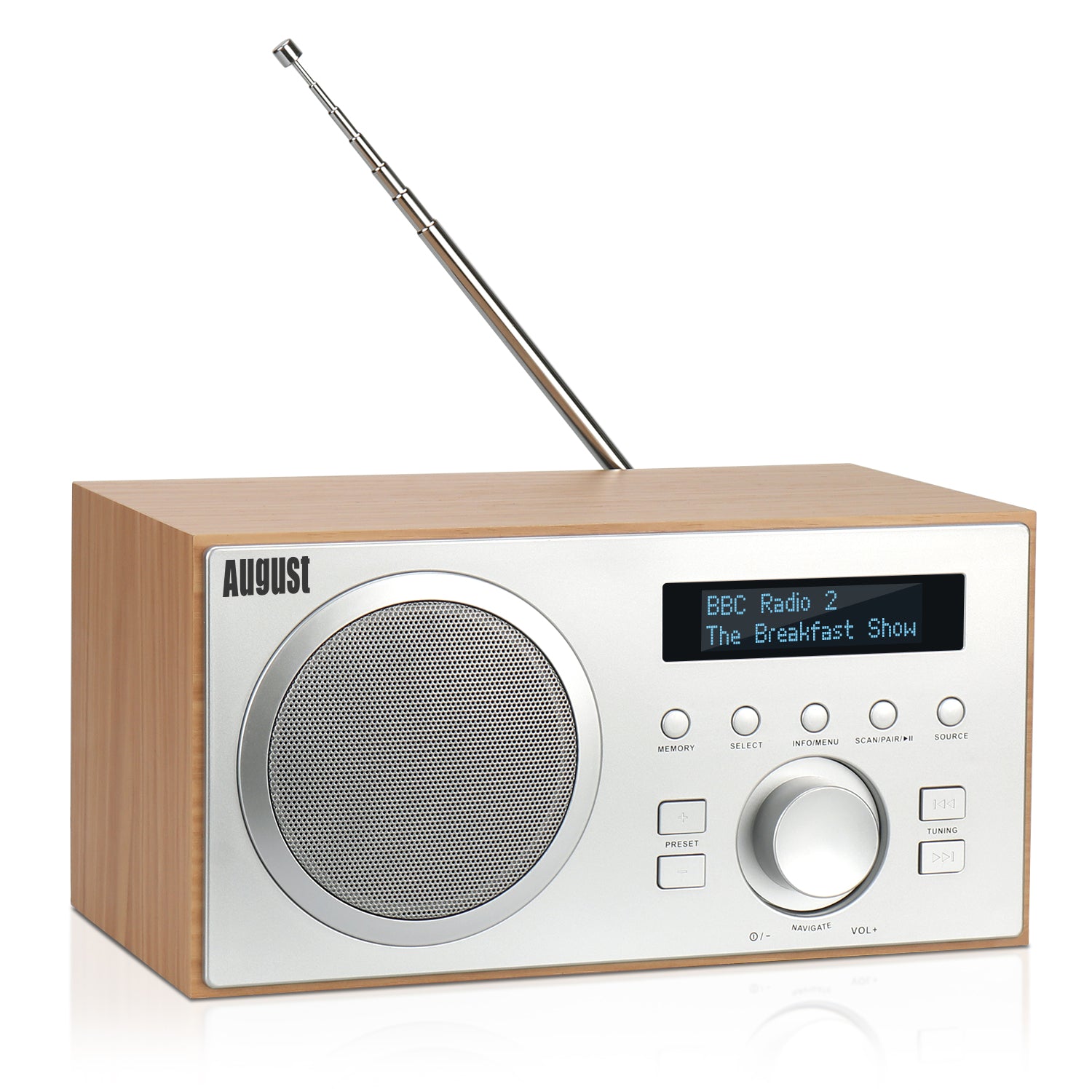 August MB420 Portable DAB+ FM Bluetooth Digital Radio Alarm Speaker –  iDaffodil