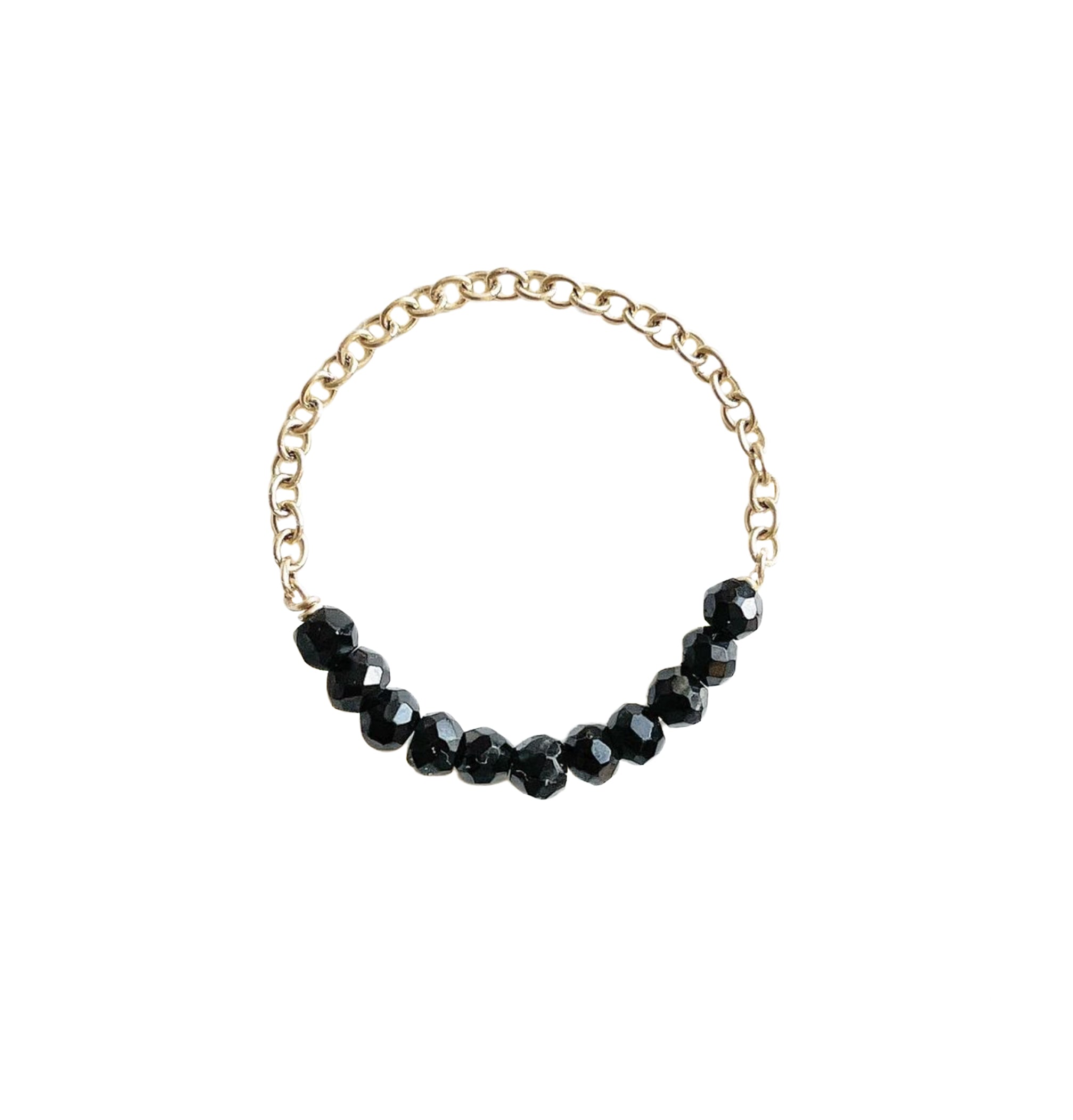 One Gram Micro Gold Black Beads Chain - Sasitrends | Sasitrends