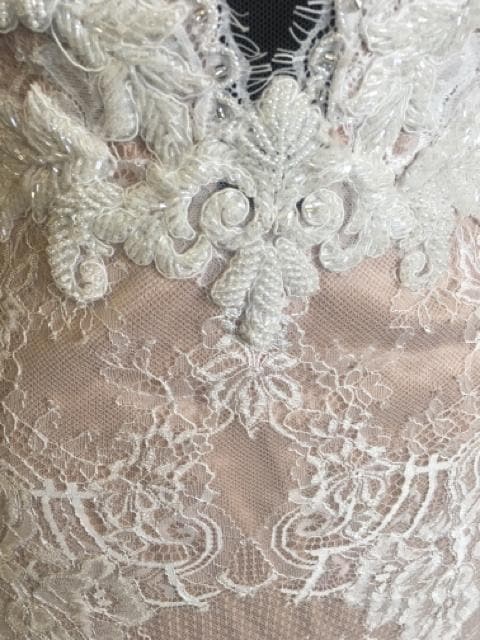 Calla Blanche CHLOE 16241 Women's Wedding Dress Lace Ivory/Nude Sheath ...