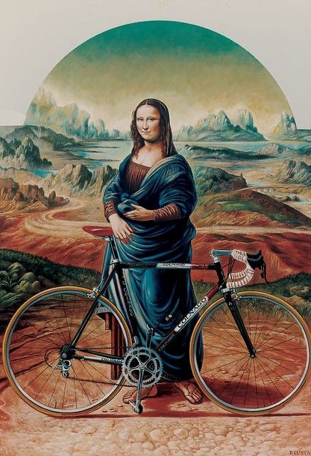 Monalisa with bicycle