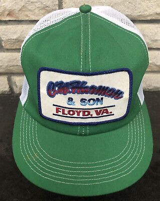 Green and white Trucker cap with patch