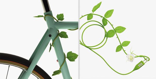 Ivy plant bike lock