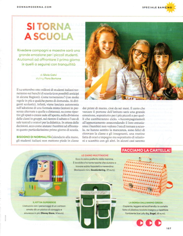 Donna Moderna Magazine, Italy August 2020