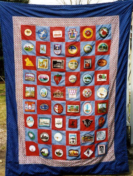 Memory quilt - patches on blanket