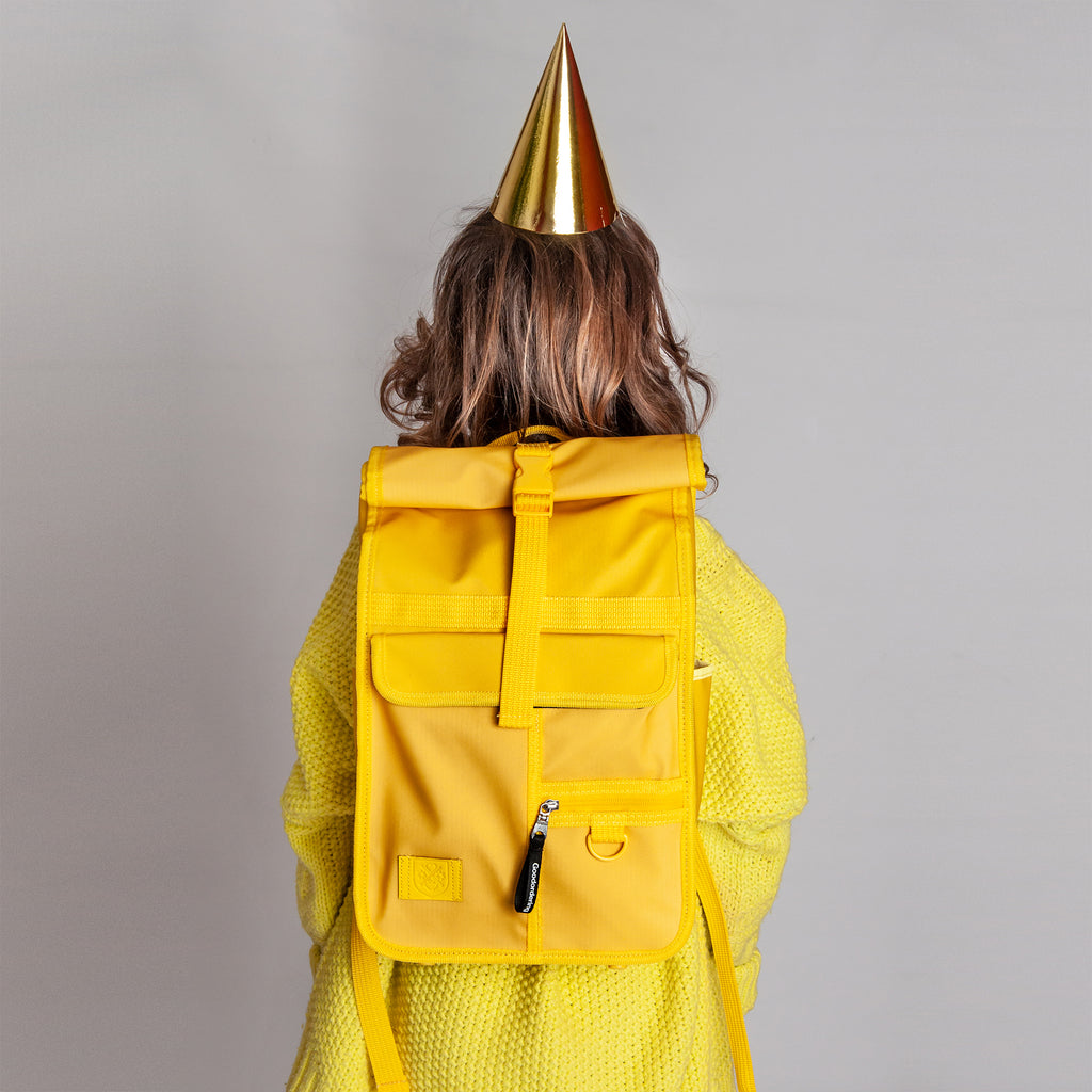 yellow goodordering monochrome backpack