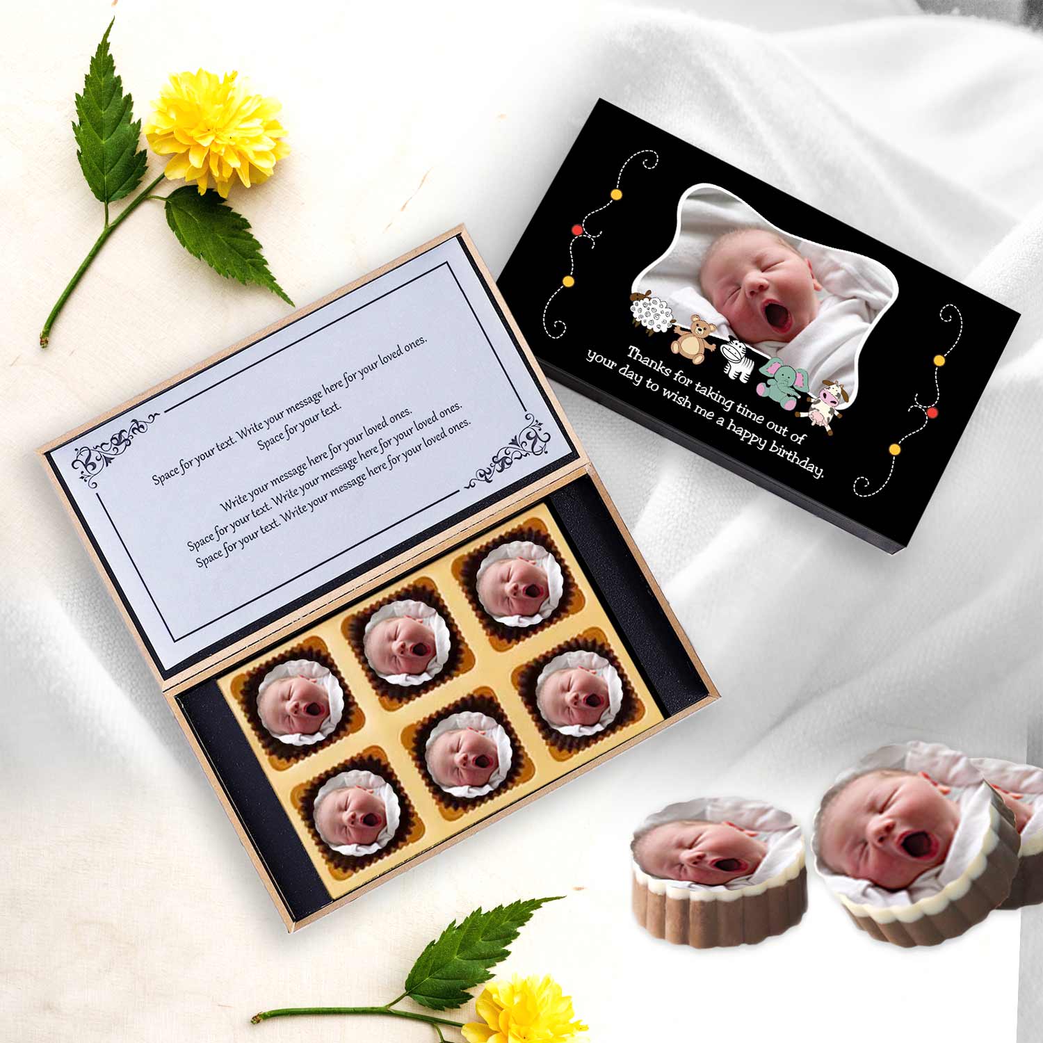 Ornate maroon wedding return gift printed chocolates – Choco ManualART