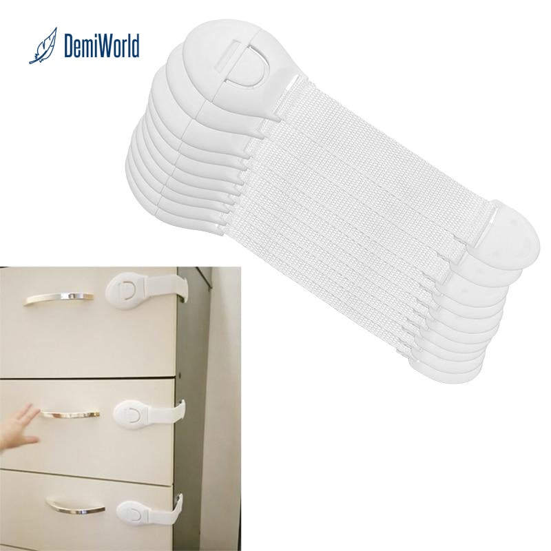 10pcs Lot Drawer Door Cabinet Cupboard Toilet Safety Locks Baby