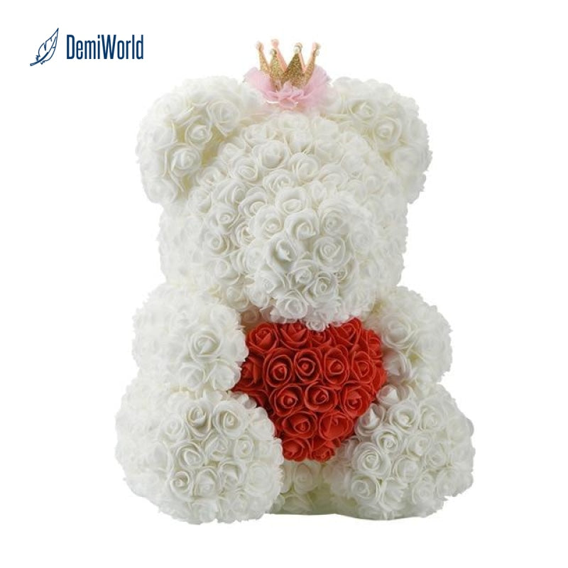 2018 Hot Sale 40cm Bear Of Roses Artificial Flowers Home Wedding