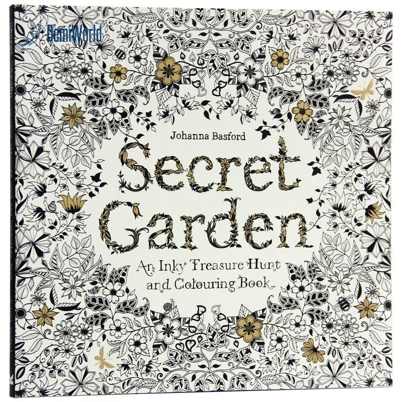 96 Pages English Secret Garden Coloring Books For Adults Kids