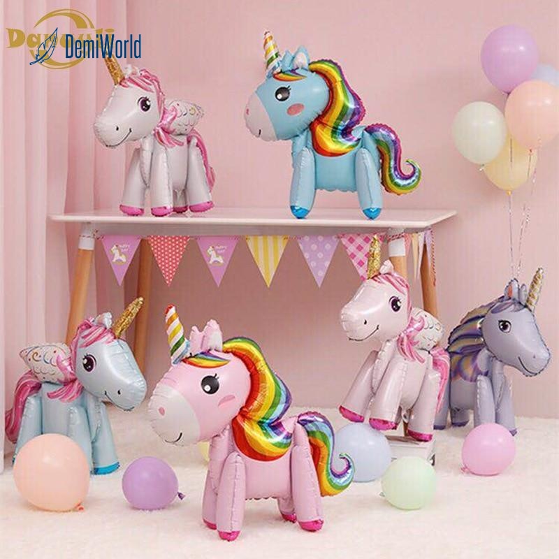 Danuyli Aluminum Foil Unicorn Balloon Birthday Party Children Birthday Balloon Party Decoration Baby Full Moon Commemoration