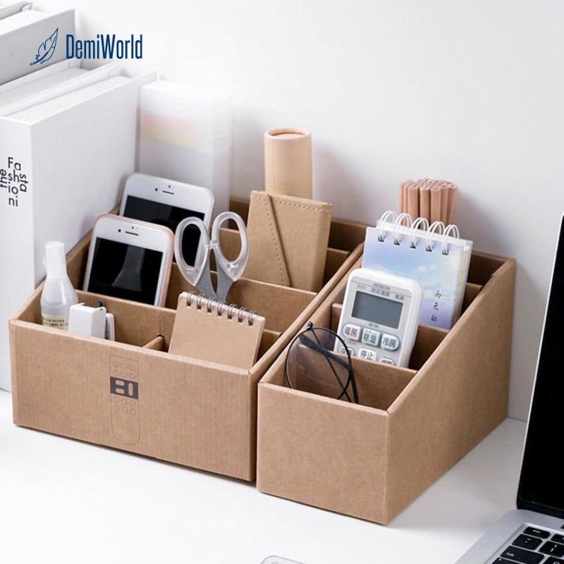 Office Desk Storage Box Cosmetic Paper Holder Stationery Container