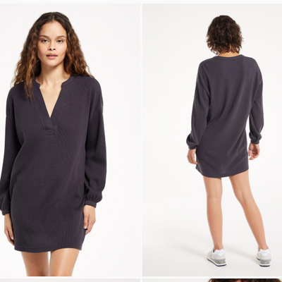 Z SUPPLY Thea Thermal Dress IN SHADOW