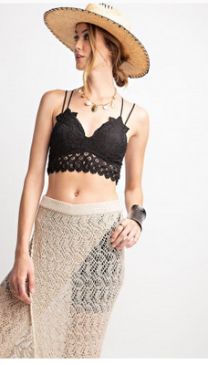 Kendall Crochet Lace Bralette  Crochet Bralette – Sweet Lemon Boutique