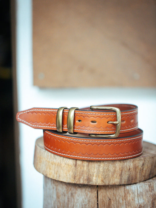 Solid Leather Men's Belt - Handmade in Australia - Brass Buckle – The Real  McCaul Leathergoods