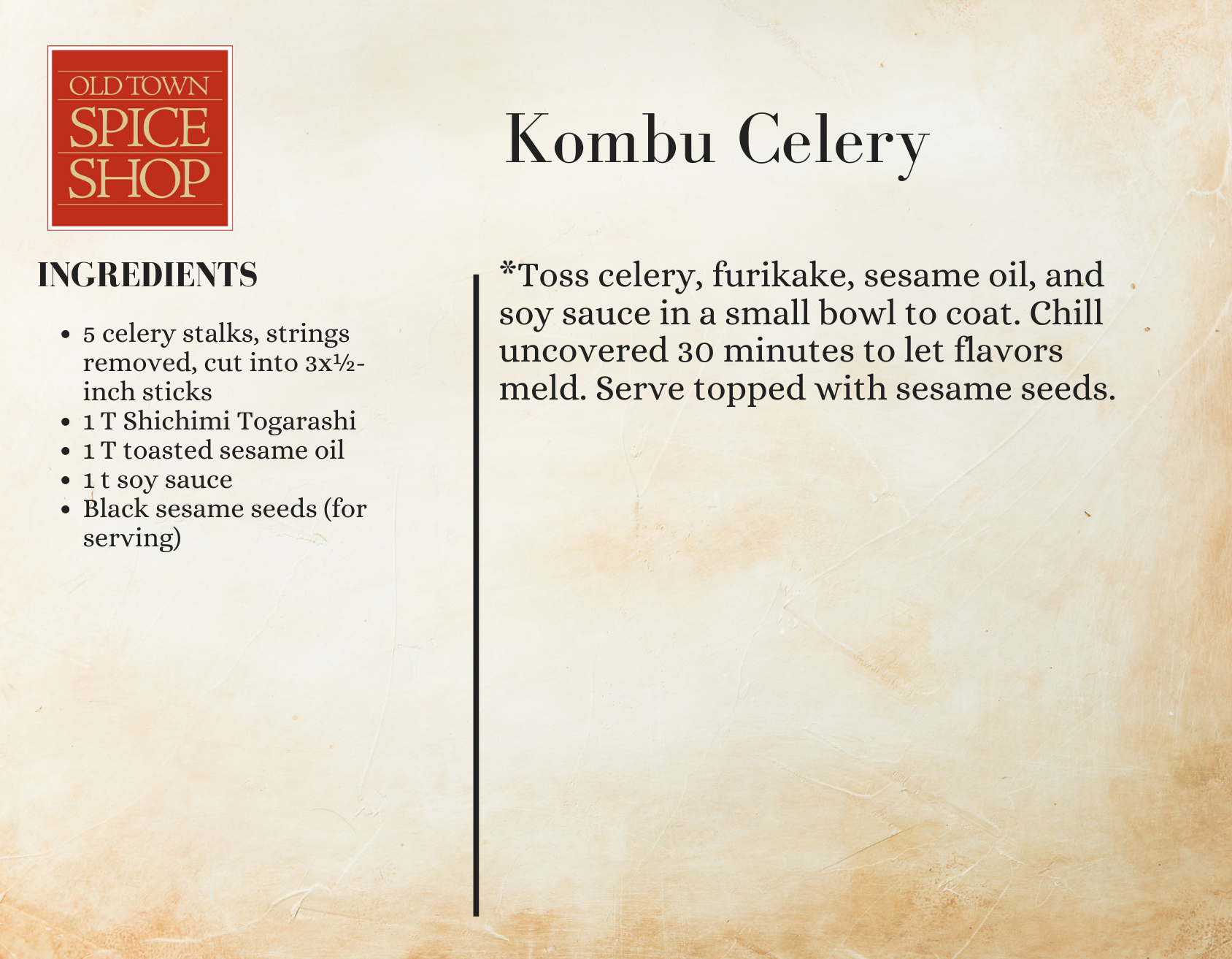 Kombu Celery Recipe