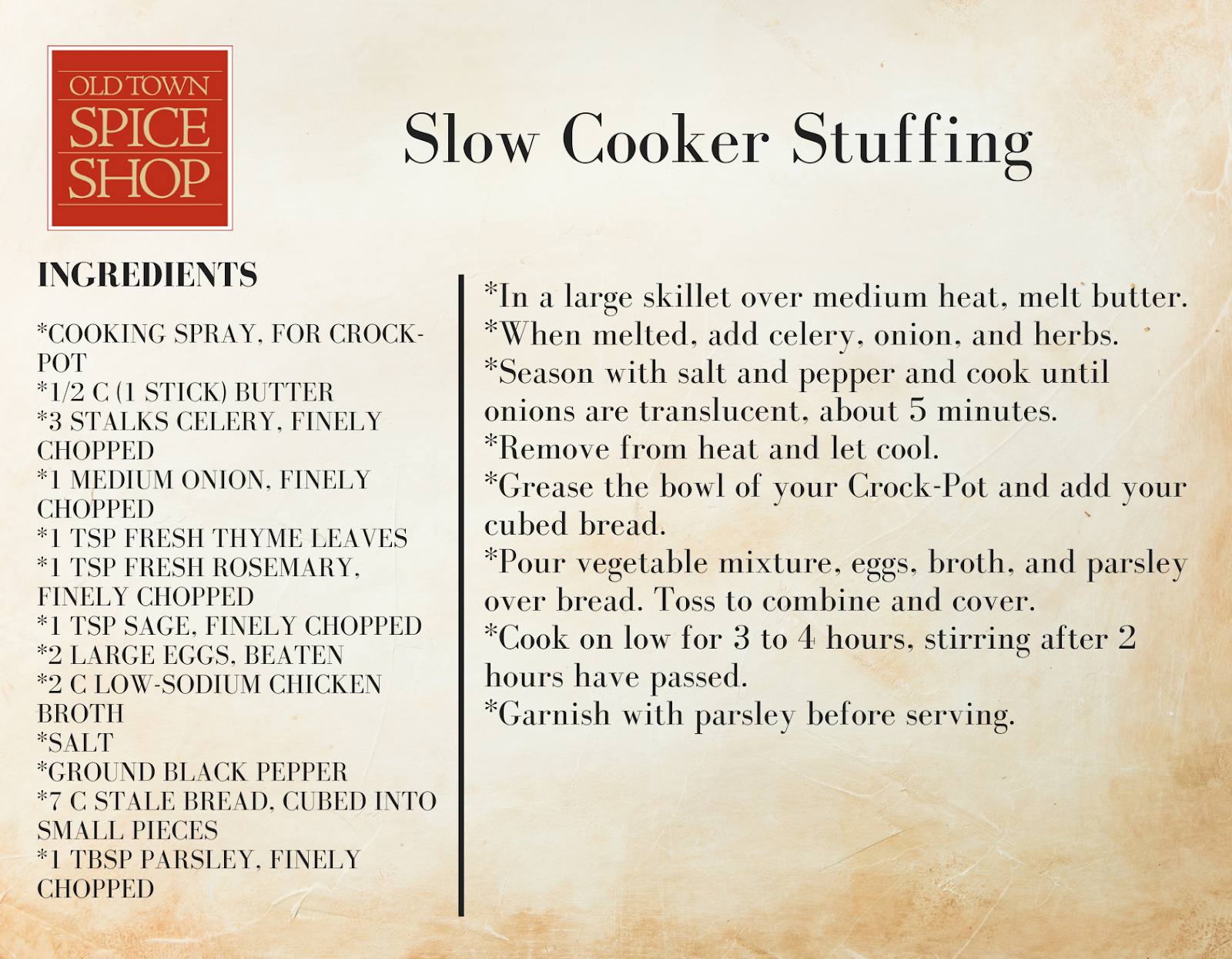 Slow Cooker Stuffing