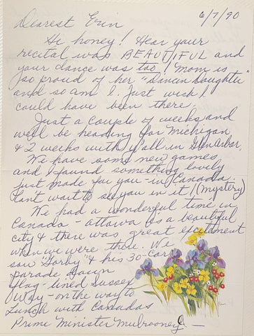 letter from Erin's grandmother