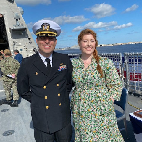 erin and her brother on the ship