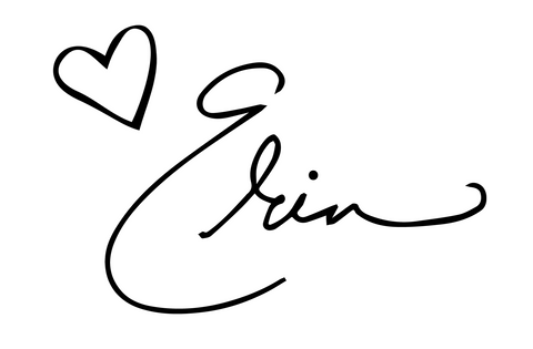 erin's signature with a heart