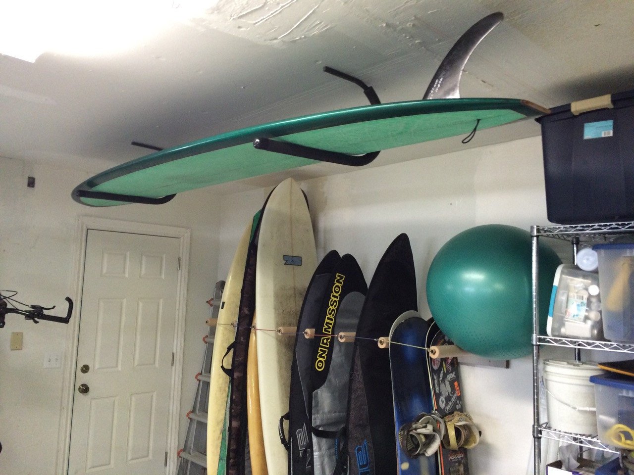 Sup Ceiling Or Wall Storage Rack Longboard Paddleboard Mount