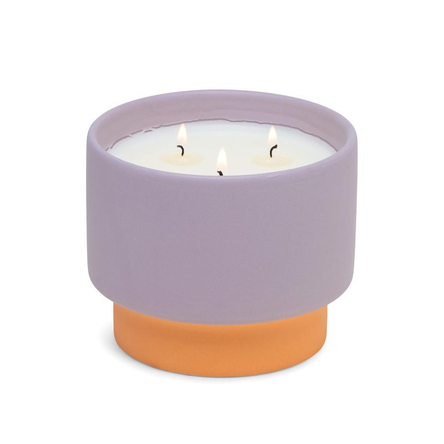Violet and Vanilla Color Block Candle