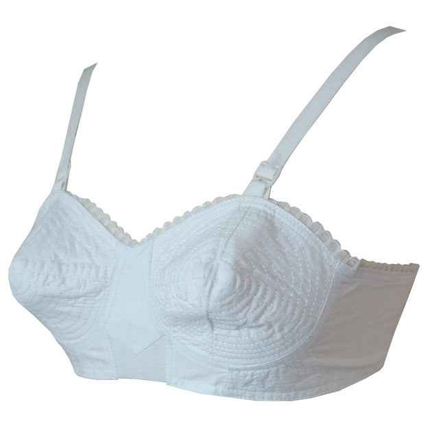 White Cotton Circular Stitched 1950s Bullet Bra Candy Says Vintage Clothing Uk 9969