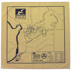 ledges state park map trail bandanna iowa store khaki